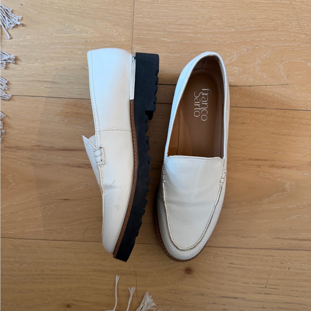 Franco Sarto White Loafers for Women
